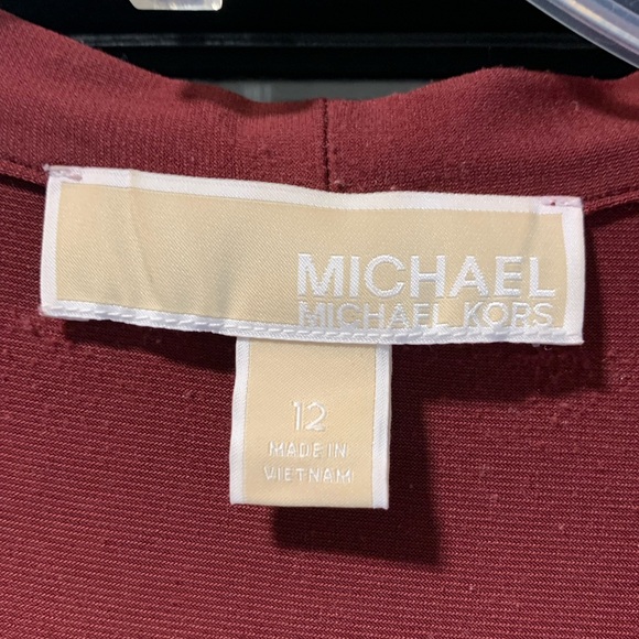 Burgundy Michael Kors Wrap Dress Maxi - Picture 3 of 7